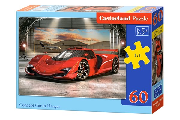 Castorland (B-066162) - "Concept Car in Hangar" - 60 pieces puzzle