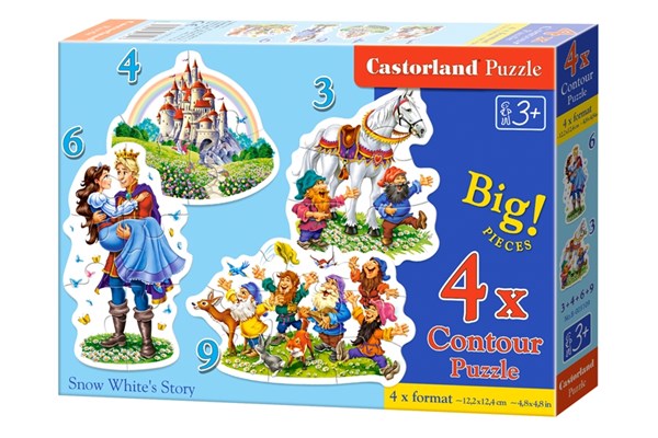 Castorland (B-005109) - "Snow White's Story" - 3 4 6 9 pieces puzzle