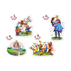 Castorland (B-005109) - "Snow White's Story" - 3 4 6 9 pieces puzzle