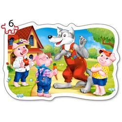 Castorland (B-005086) - "Classic Fairy Tales" - 3 4 6 9 pieces puzzle
