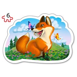 Castorland (B-005079) - "Forest Animals" - 3 4 6 9 pieces puzzle