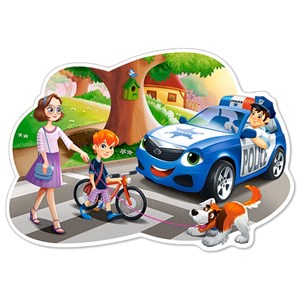 Castorland (B-120215) - "Policeman at Work" - 12 pieces puzzle