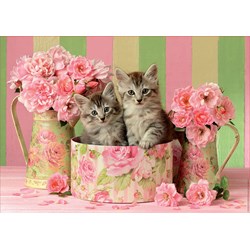 Educa (17960) - "Kittens with roses" - 500 pieces puzzle