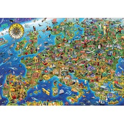 Educa (17962) - "Crazy European Map" - 500 pieces puzzle