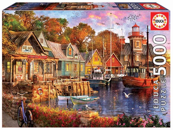 Educa (18015) - "The Harbour Evening" - 5000 pieces puzzle
