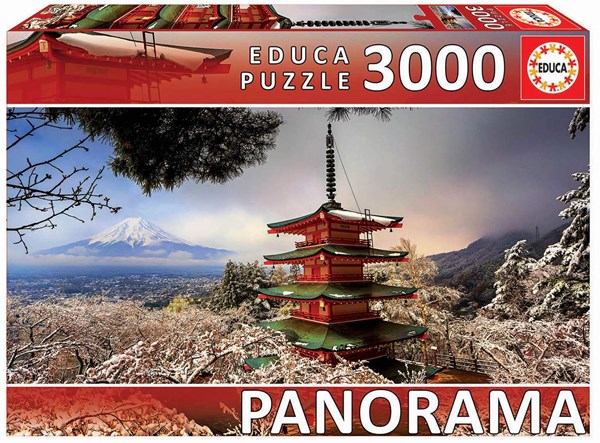 Educa (18013) - "Mount Fuji and Chureito Pagoda, Japan" - 3000 pieces puzzle