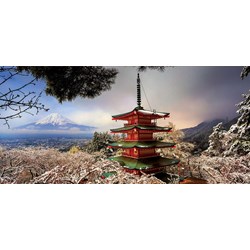 Educa (18013) - "Mount Fuji and Chureito Pagoda, Japan" - 3000 pieces puzzle