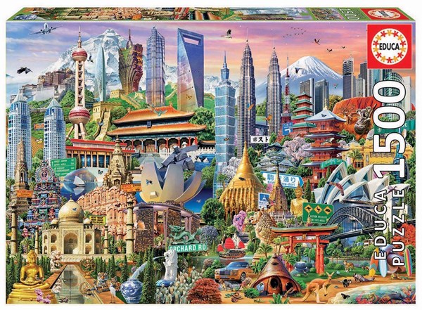 Educa (17979) - "Asia Landmarks" - 1500 pieces puzzle