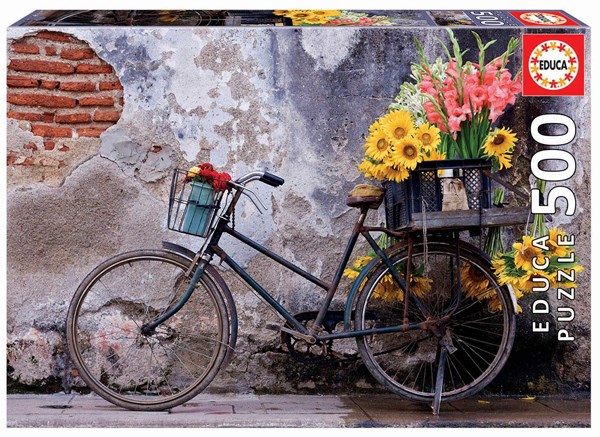Educa (17988) - "Bicycle with flowers" - 500 pieces puzzle