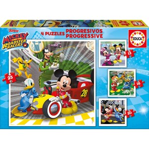 Educa (17629) - "Mickey and the Roadster Racers" - 12 16 20 25 pieces puzzle