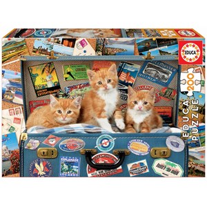 Educa (18065) - "Travelling kittens" - 200 pieces puzzle