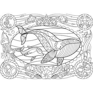 Educa (17827) - "Sea Life Colouring Puzzle" - 150 pieces puzzle