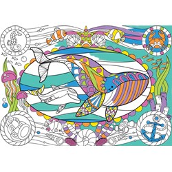 Educa (17827) - "Sea Life Colouring Puzzle" - 150 pieces puzzle