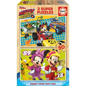Educa (17236) - "Mickey and the Roadster Racers" - 50 pieces puzzle