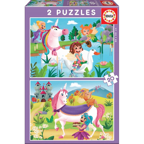 Educa (18064) - "Unicorns and fairies" - 20 pieces puzzle