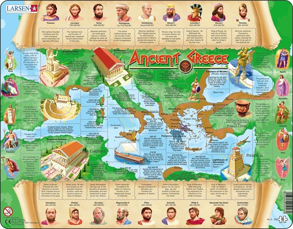 Larsen (HL6-GB) - "Ancient Greece" - 95 pieces puzzle