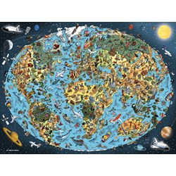Ravensburger (16360) - "Cartoon Earth" - 1500 pieces puzzle