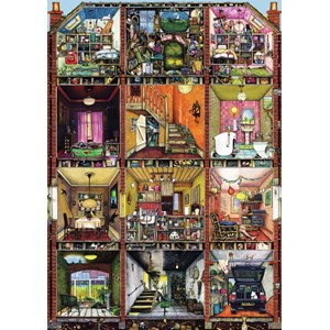 Ravensburger (19293) - Colin Thompson: "Higgledy Piggledy House" - 1000 pieces puzzle
