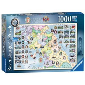 Ravensburger (15167) - "Our Native Lands No.2, The North & Southern Scotland" - 1000 pieces puzzle
