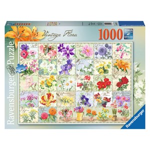 Ravensburger (19514) - "Vintage Flora" - 1000 pieces puzzle