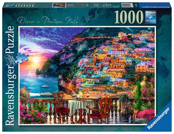 Ravensburger (15263) - Lars Stewart: "Dinner in Positano, Italy" - 1000 pieces puzzle