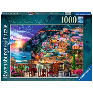 Ravensburger (15263) - Lars Stewart: "Dinner in Positano, Italy" - 1000 pieces puzzle