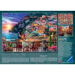 Ravensburger (15263) - Lars Stewart: "Dinner in Positano, Italy" - 1000 pieces puzzle