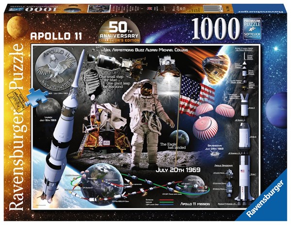 Ravensburger (13980) - "Moon Landing 50th Anniversary" - 1000 pieces puzzle