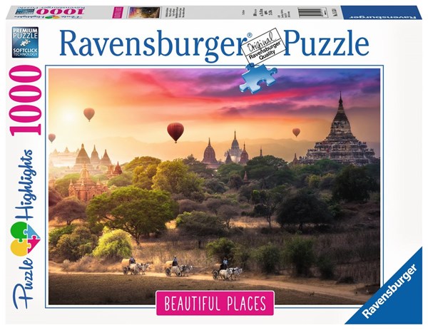 Ravensburger (15153) - "Hot Air Balloons over Myanmar" - 1000 pieces puzzle