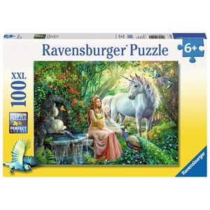 Ravensburger (10559) - "Princess and Unicorn" - 100 pieces puzzle