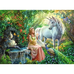 Ravensburger (10559) - "Princess and Unicorn" - 100 pieces puzzle