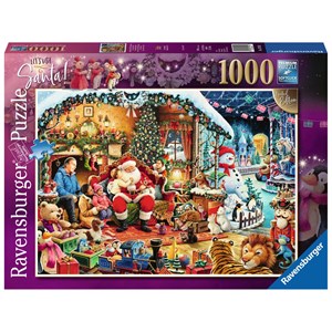 Ravensburger (15354) - "Let's Visit Santa! Limited Edition" - 1000 pieces puzzle