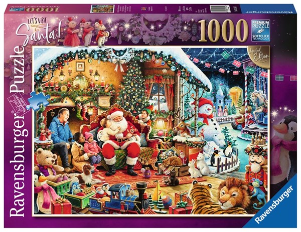 Ravensburger (15354) - "Let's Visit Santa! Limited Edition" - 1000 pieces puzzle