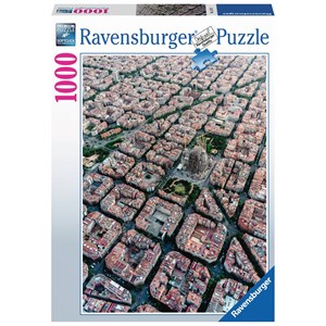 Ravensburger (15187) - "Barcelona from above" - 1000 pieces puzzle