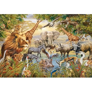 Ravensburger (14809) - "Animals at the Waterhole" - 500 pieces puzzle