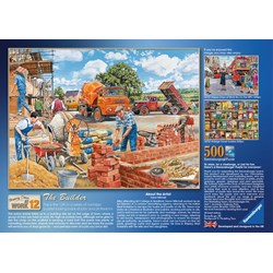 Ravensburger (14736) - Trevor Mitchell: "The Builder" - 500 pieces puzzle