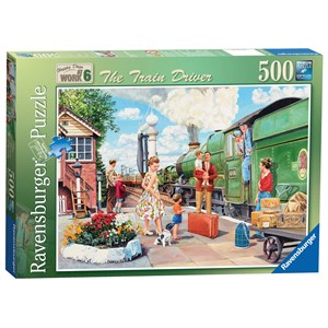 Ravensburger (14291) - Trevor Mitchell: "The Train Driver" - 500 pieces puzzle