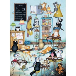 Ravensburger (14075) - Linda Jane Smith: "Crazy Cats Tea Time Treats" - 500 pieces puzzle