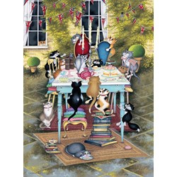Ravensburger (14075) - Linda Jane Smith: "Crazy Cats Tea Time Treats" - 500 pieces puzzle