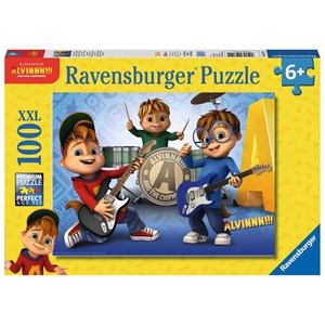 Ravensburger (10712) - "Alvin & the Chipmunks" - 100 pieces puzzle