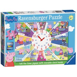 Ravensburger (09510) - "Peppa Pig Clock Puzzle" - 60 pieces puzzle