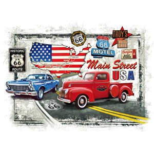 Piatnik (547348) - "Old Route 66" - 1000 pieces puzzle