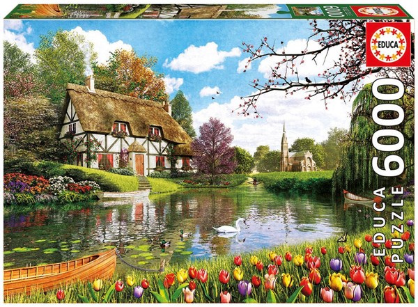 Educa (16784) - Dominic Davison: "Lakeside Cottage" - 6000 pieces puzzle