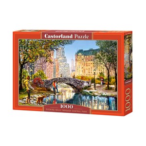 Castorland (C-104376) - "Evening Walk Through Central Park" - 1000 pieces puzzle