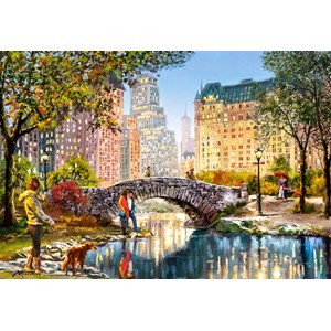 Castorland (C-104376) - "Evening Walk Through Central Park" - 1000 pieces puzzle