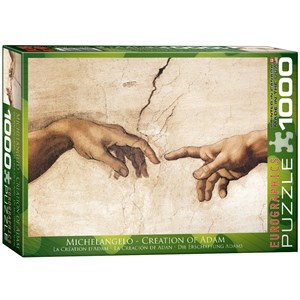 Eurographics (6000-2016) - Michelangelo: "The Creation of Adam" - 1000 pieces puzzle