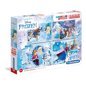 Clementoni (07723) - "Frozen" - 20 60 100 180 pieces puzzle