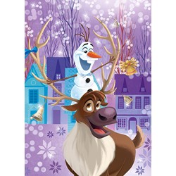 Clementoni (25228) - "Olaf's Frozen Adventures" - 48 pieces puzzle