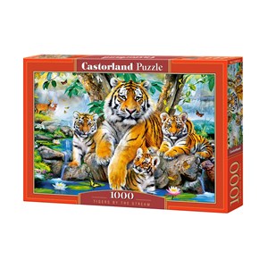 Castorland (C-104413) - "Tigers by the Stream" - 1000 pieces puzzle