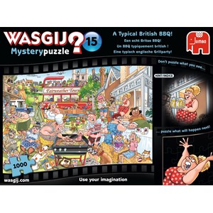 Jumbo (19163) - "Wasgij Mystery 15 - A Typical British BBQ!" - 1000 pieces puzzle